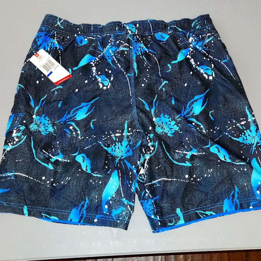 NWT - Speedo - Men's Swim Shorts - Color Blue Aster - Size XL